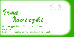 irma noviczki business card